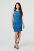 Blue | Cut-Out Detail Sleeveless Denim Mini Dress
