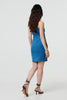 Blue | Cut-Out Detail Sleeveless Denim Mini Dress
