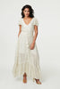 Gold | Animal Print Tassel Tie Maxi Dress
