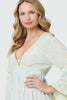Green | Embellished Tiered Empire Maxi Dress
