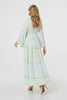 Green | Embellished Tiered Empire Maxi Dress
