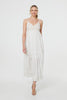 White | Textured Cami Strap Empire Maxi Dress
