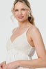 White | Textured Cami Strap Empire Maxi Dress
