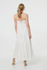 White | Textured Cami Strap Empire Maxi Dress
