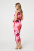 Red | Floral Bodycon Sleeveless Maxi Dress
