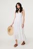White | Broderie Anglaise Cami Strap Maxi Dress
