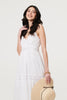 White | Broderie Anglaise Cami Strap Maxi Dress
