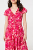 Pink | Floral Cap Sleeve Ruched Maxi Dress
