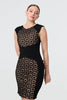 Black | Floral Sleeveless Short Bodycon Dress
