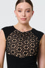 Black | Floral Sleeveless Short Bodycon Dress
