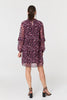 Purple | Animal Print Semi Sheer Short Dress
