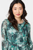 Green | Animal Print Semi Sheer Maxi Dress