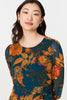 Orange | Floral Semi Sheer Tie Waist Maxi Dress
