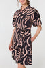 Pink | Brushstroke Print Short Shirt Dress
