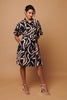 Pink | Brushstroke Print Short Shirt Dress