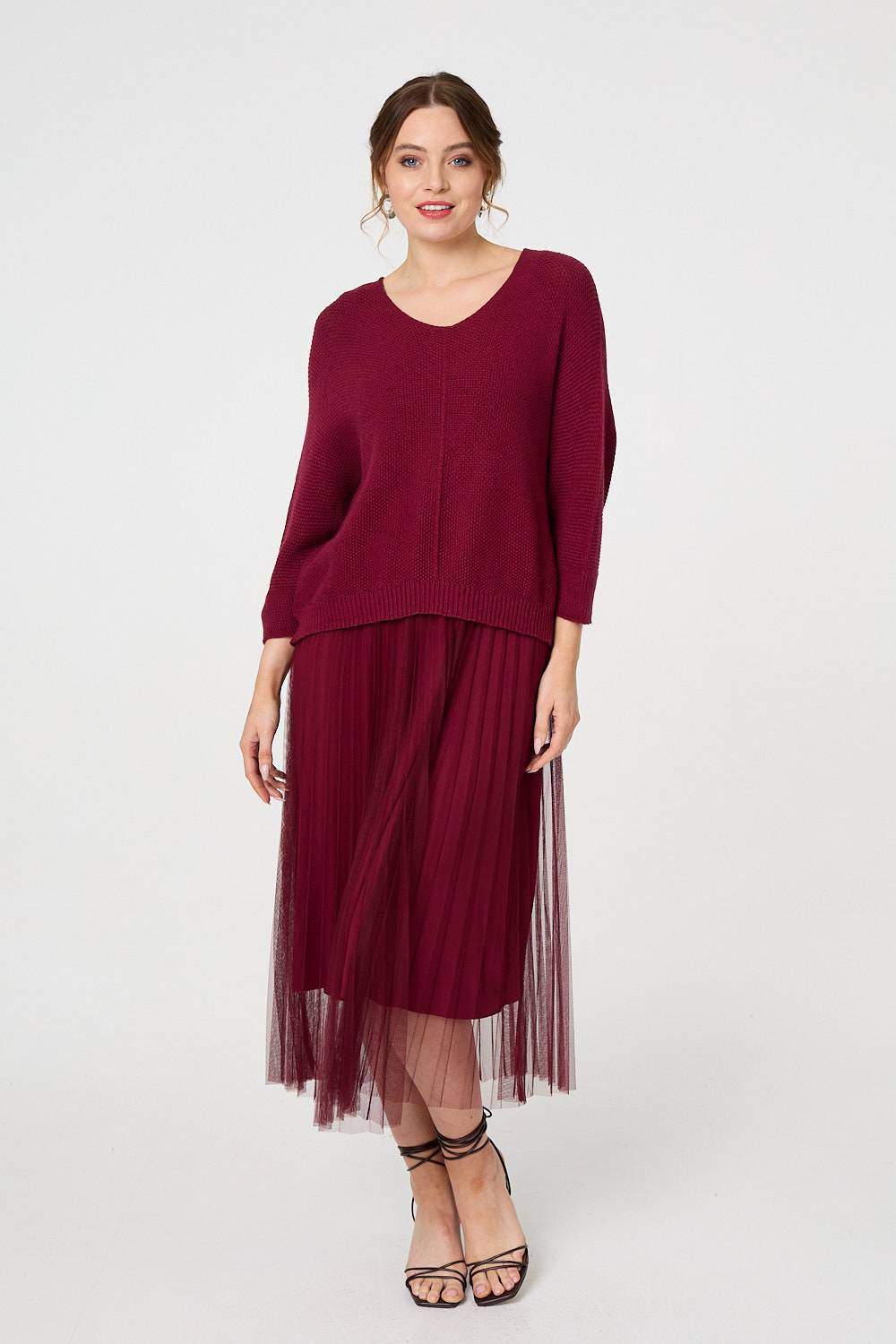 レディースウェア Theredthread S oval pleats dress THEREDTHREAD / ザレッドスレッド】S oval pleats dress