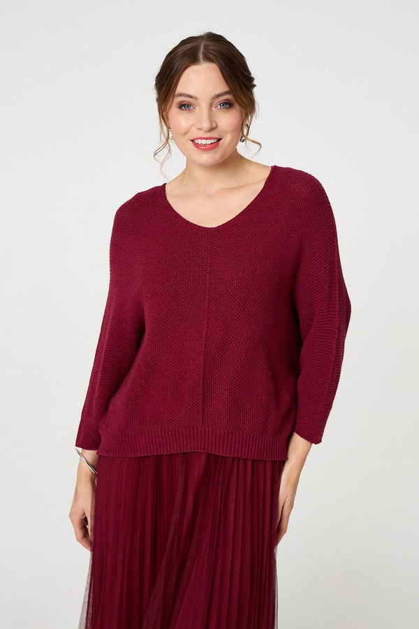 Burgundy | Layered Knit Top Mesh Pleated Midi Dress