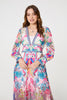 Pink | Floral Long Sleeve Empire Maxi Dress
