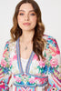 Pink | Floral Long Sleeve Empire Maxi Dress
