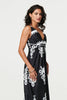 Black | Ikat Print Sleeveless Empire Maxi Dress
