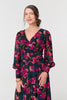 Green | Floral Ruched Long Sleeve Maxi Dress
