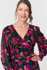 Green | Floral Ruched Long Sleeve Maxi Dress
