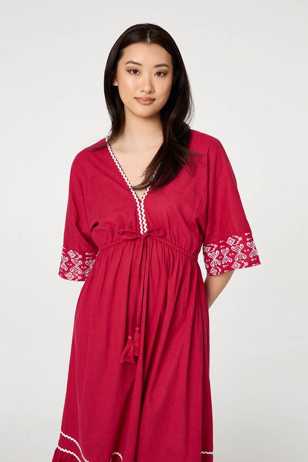 empire line casual dress Whisper Maxi Dress Olive / S