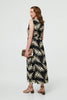 Black | Geo Print Sleeveless Maxi Dress
