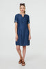 Blue | Denim Relaxed Button-Front Short Dress
