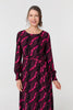 Pink | Printed Tie Waist Semi Sheer Maxi Dress
