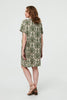 Green | Baroque Print Relaxed Short Shift Dress
