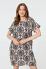 Navy | Baroque Print Relaxed Short Shift Dress