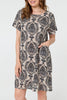 Navy | Baroque Print Relaxed Short Shift Dress