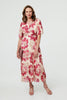 Pink | Floral 1/2 Sleeve Empire Midi Dress
