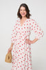 Pink | Striped Empire 3/4 Sleeve Maxi Dress
