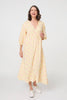 Yellow | Striped Empire 3/4 Sleeve Maxi Dress
