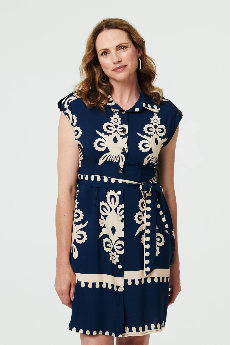 ikat short dresses Boho Ikat Short Dress - Animal Ikat