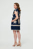 Navy | Ikat Print Cap Sleeve Short Shirt Dress
