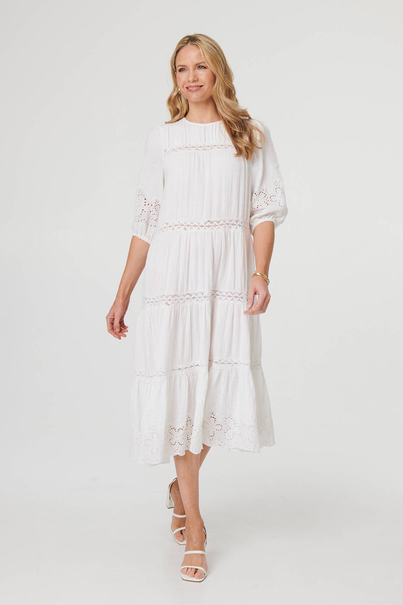 White Midi Dresses | Izabel London White Midi Dresses | Izabel London