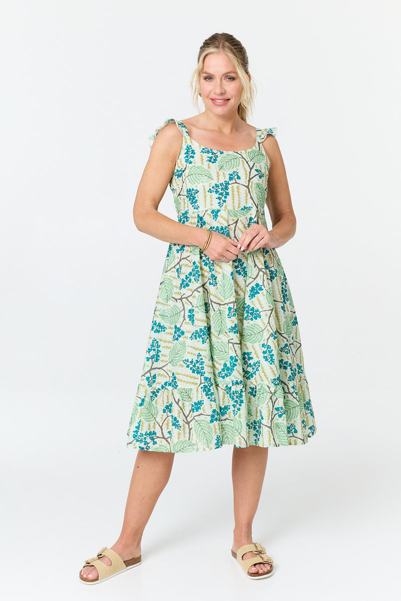 white dress long flowy Maeve White Flowy Dress main image 1