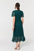 Green | Lace Layered Short Sleeve Midi Dress
