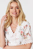 White | Floral Lace Detail Skater Dress