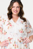 White | Floral Lace Detail Skater Dress