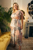 Pink | Animal Print Tiered Maxi Dress