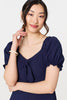 Navy | Tie Front Detail Midi Dress
