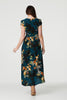 Teal | Floral High Low Wrap Maxi Dress