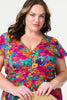 Pink | Floral Ruched Front Maxi Dress