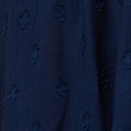 Navy | Embossed V-Neck Knee Length Dress