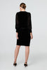 Black | Velvet Long Sleeve Shift Dress