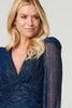 Navy | Metallic Twist Front Mini Dress